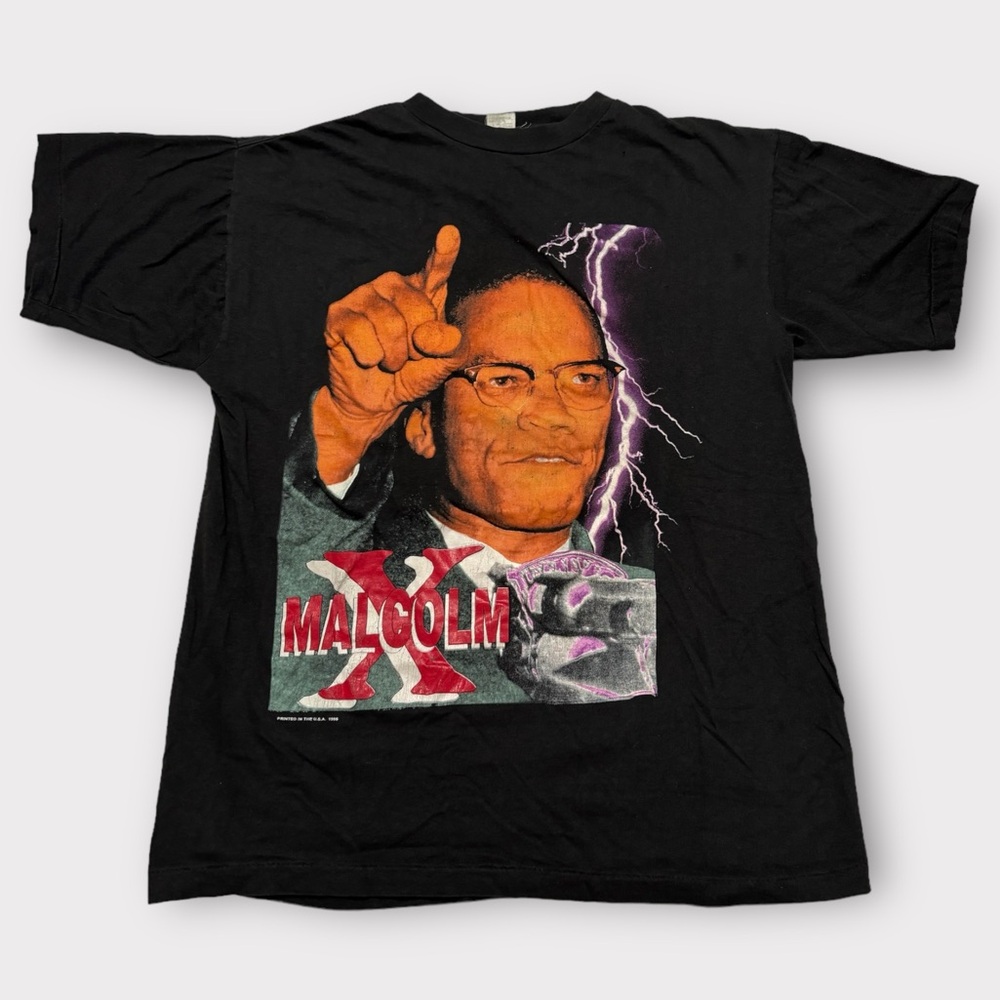 Vintage 90’s Malcom X Rap Tee - Picture 1 of 8